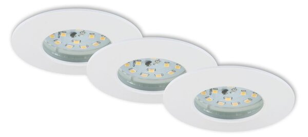 BRI 7204036 3ks sada LED vestavné svítidlo, pr. 7,5 cm, bílé (starý kód: BRI 7204-036) - BRILONER