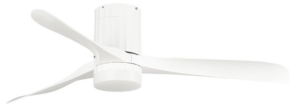 Stropní ventilátor Novri s LED osvětlením, bílý, Ø 132 cm, CCT, tichý provoz – Lucande, Novri, Bílá, Obývací pokoj, Plast, Moderní