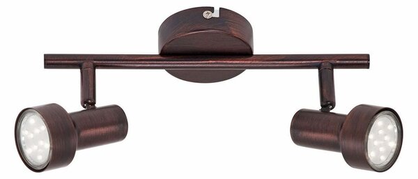 BRI 2843021 Bodové svítidlo 27,5 cm 2xGU10 6W 500lm antická měď (starý kód: BRI 2843-021) - BRILONER