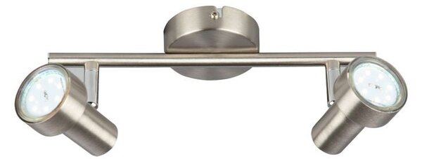 BRI 2843022 Bodové svítidlo 27,5 cm 2xGU10 500lm 6W matný nikl (starý kód: BRI 2843-022) - BRILONER