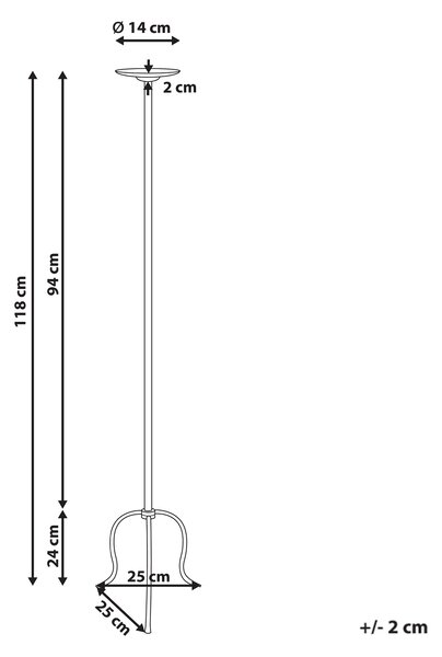 Svícen ALMADA Kov 118 cm Černá