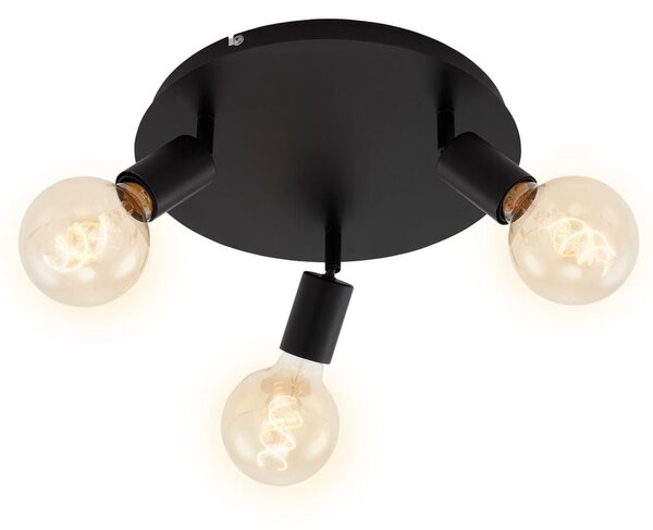 BRI 2868035 Bodové svítidlo pr. 30 cm 3x E27 60W černá (starý kód: BRI 2868-035) - BRILONER