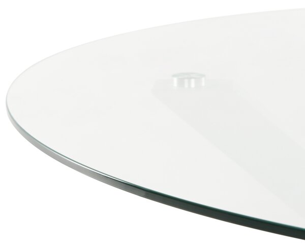 Zahradní jídelní stůl MALETTO 120 cm 120 cm Sklo Bílá