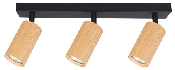 Brilagi - Bodové svítidlo SELE 3xGU10/30W/230V černá/dekor dubu