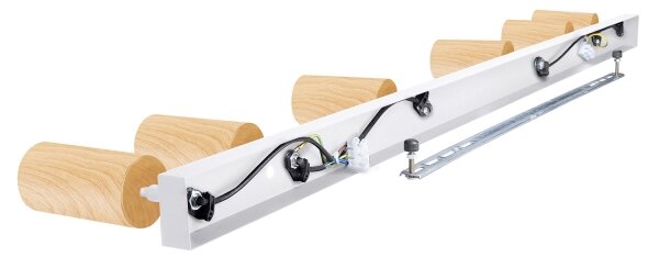 Brilagi - Bodové svítidlo SELE 6xGU10/30W/230V bílá/dekor dubu
