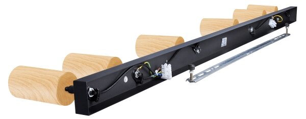 Brilagi - Bodové svítidlo SELE 6xGU10/30W/230V černá/dekor dubu