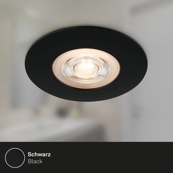 BRI 7044035 LED vestavná svítidla, pr.9 cm, 3x LED, 5 W, 480 lm, černá (starý kód: BRI 7044-035) - BRILONER