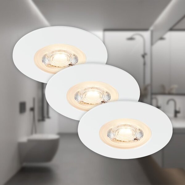 BRI 7044-036 LED vestavná svítidla, pr.9 cm, 3x LED, 5 W, 480 lm, bílé - BRILONER