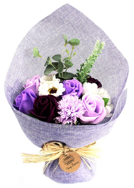 Stojící kytice mýdlových růží - Fialová elegance - 867 - 374 - 478