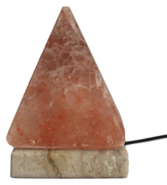 USB pyramidová solná lampička – bílá světla, 9 cm - 871 - 381 - 372