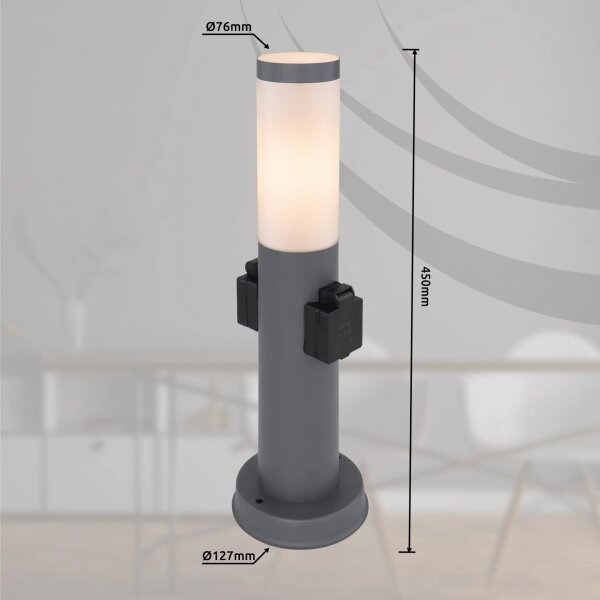 Globo 3158AK - Venkovní lampa s 2 zásuvkami BOSTON 1xE27/23W/230V IP44