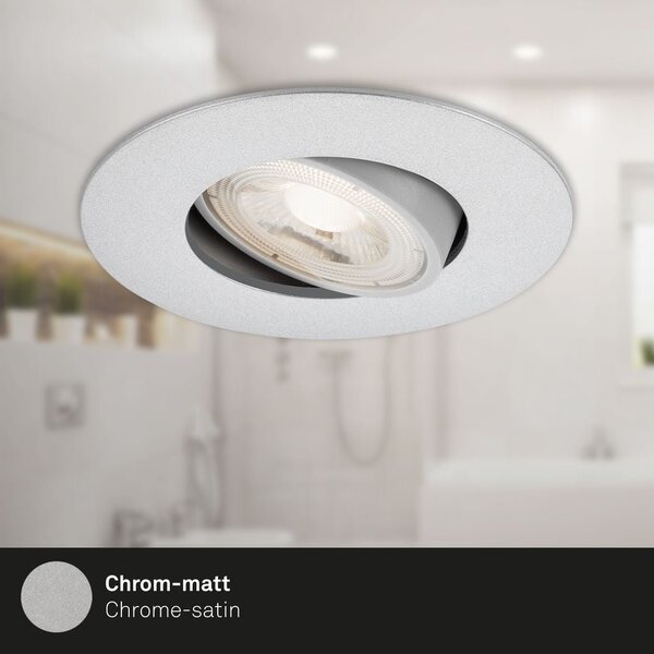 BRI 7602034 LED vestavné svítidlo 4,4 cm 3x 4,9 W 480lm chrom - BRILONER