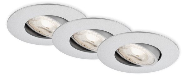 BRI 7602034 LED vestavné svítidlo 4,4 cm 3x 4,9 W 480lm chrom - BRILONER