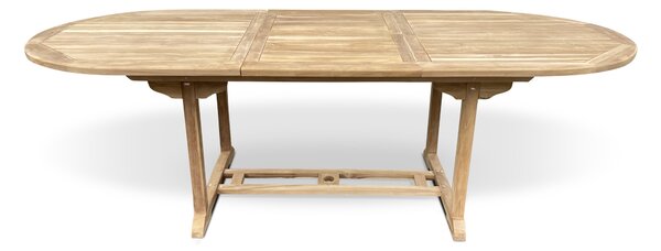 Faisal oválný/hranatý teakový rozkládací stůl Typ stolu: ovál