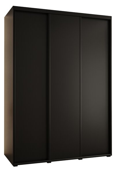 Šatní skříň ASIRI 1 - 180/60 cm, černá / černá