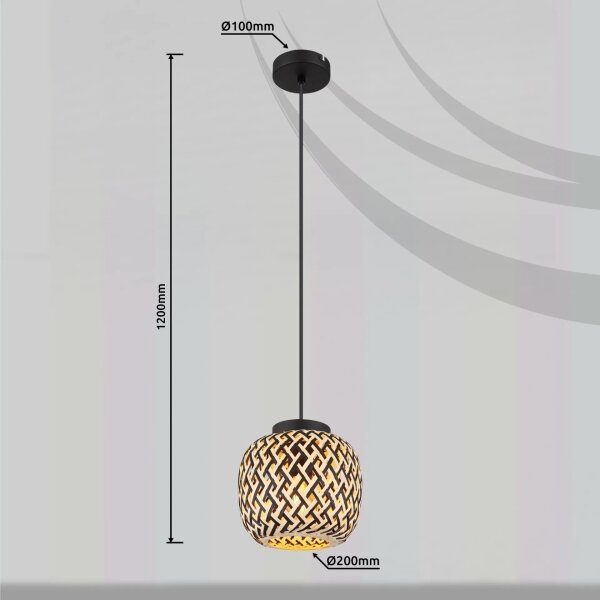 Globo 15766H - Lustr na lanku COLLY 1xE27/15W/230V pr. 20 cm