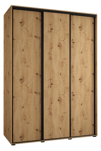 Šatní skříň ASIRI 1 - 170/60 cm, dub artisan / černá