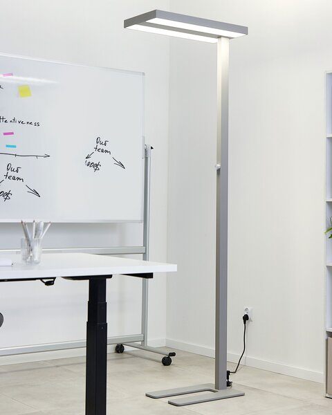 LED stojací lampa TAURUS se stmívačem Kov Stříbrná