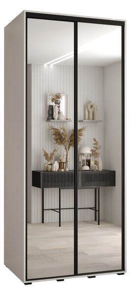 Šatní skříň ASIRI 2 - 100/60 cm, bílá / černá