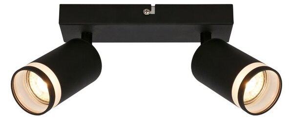 BRI 2832025 RUB stropní bodové svítidlo, nastavitelné, akrylová ozdoba, 2-ramenné, 20cm, černé - BRILONER