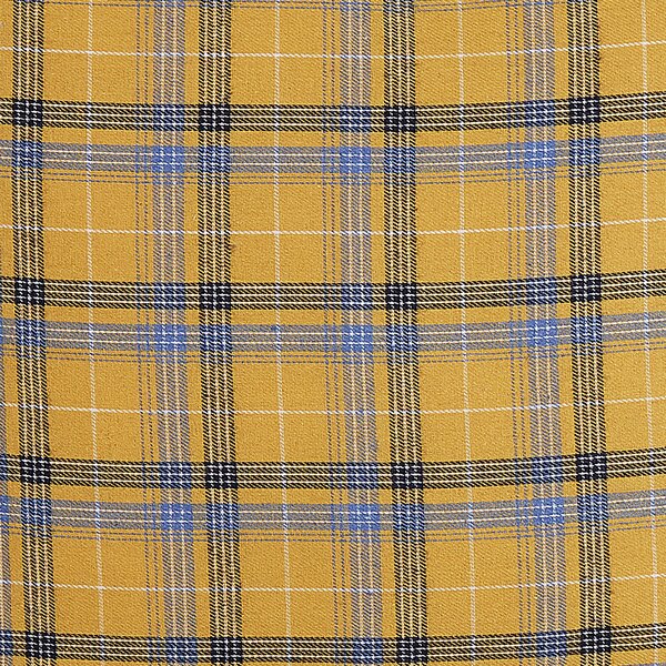 Sada 2 dekorativních polštářů DICENTRA 45 x 45 cm Žlutá Kostkovaný vzor