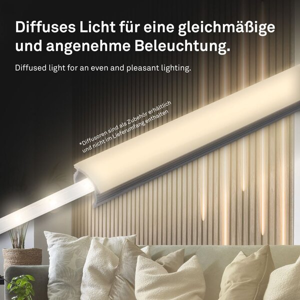 BRI 8018147 Startovací sada On/Off LED pásek pro nástěnné panely – 260cm, vypínač, vč. rozbočovače - BRILONER