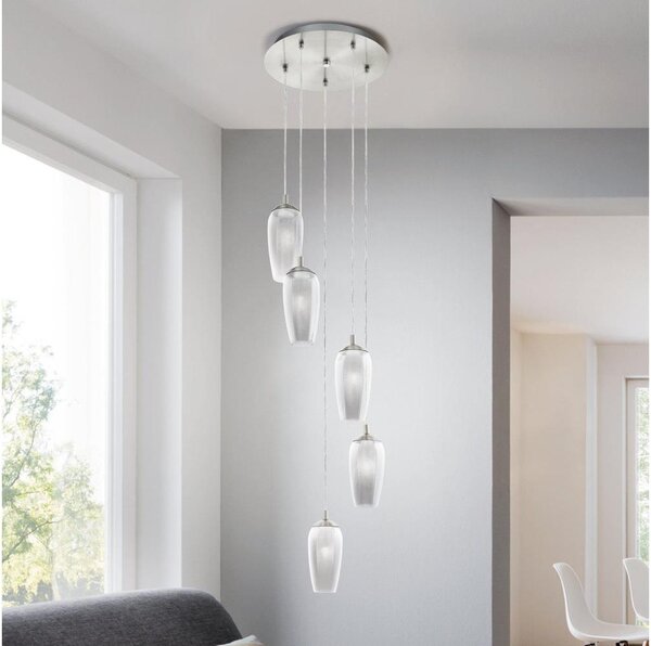 Eglo 96345 - LED Lustr na lanku FARSALA 5xG9/2,5W/230V