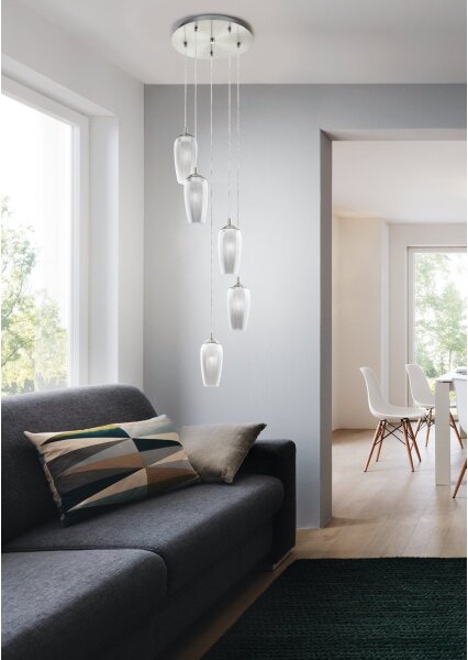 Eglo 96345 - LED Lustr na lanku FARSALA 5xG9/2,5W/230V