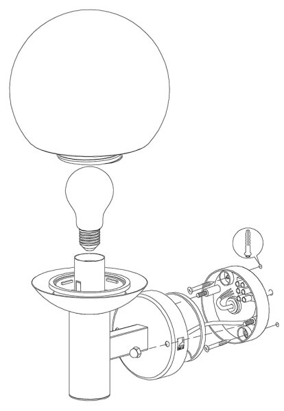 Eglo 97247 - LED Venkovní nástěnné svítidlo NISIA-C 1xE27/9W/230V IP44