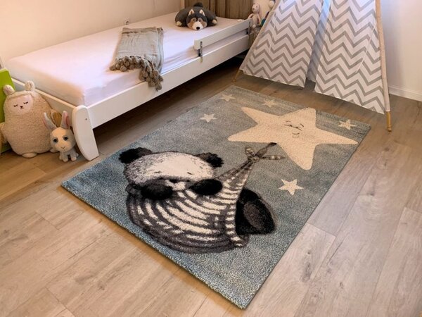 Vopi, Dětský koberec Kiddo A1083 blue, 120x170, modrá, dětský pokoj