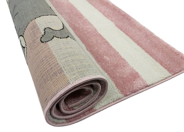 Vopi, Dětský koberec Kiddo A1087 pink, 80x150, růžová, dětský pokoj