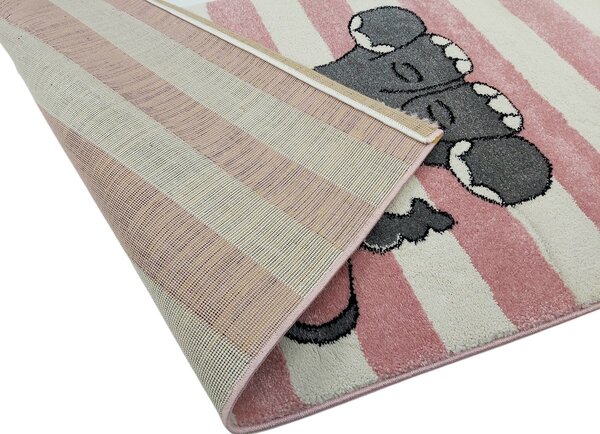 Vopi, Dětský koberec Kiddo A1087 pink, 80x150, růžová, dětský pokoj