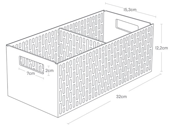 Bílý plastový organizér Yamazaki Tower 15,3 x 32 cm