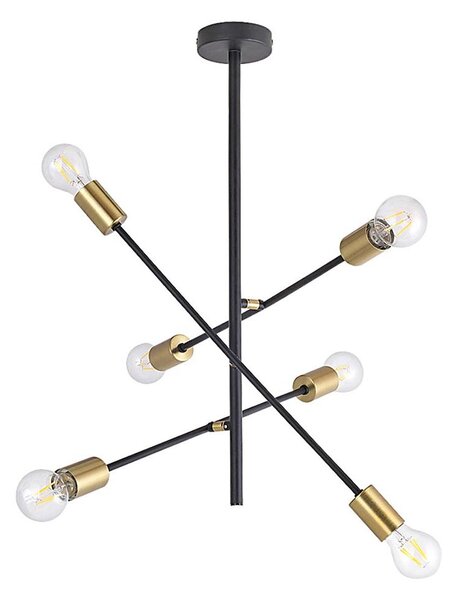 Rabalux 2104 - Lustr na tyči LANNY 6xE27/15W/230V