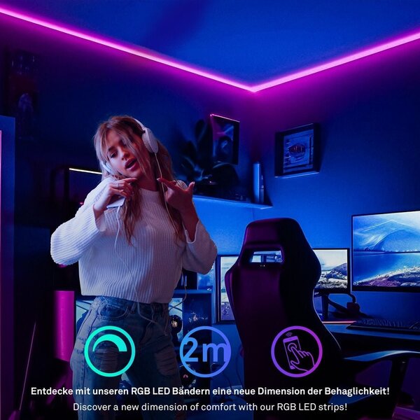 BRI 2154192 Pimp Your Stripe startovací sada LED pásek 2m, WiFi, RGB+W - BRILONER