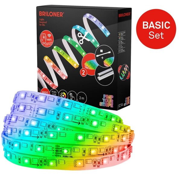 BRI 2154192 Pimp Your Stripe startovací sada LED pásek 2m, WiFi, RGB+W - BRILONER