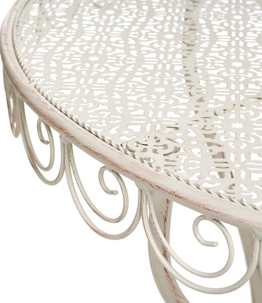 Bistro stolek JUINA 80 cm 36 cm Kov Světle béžová