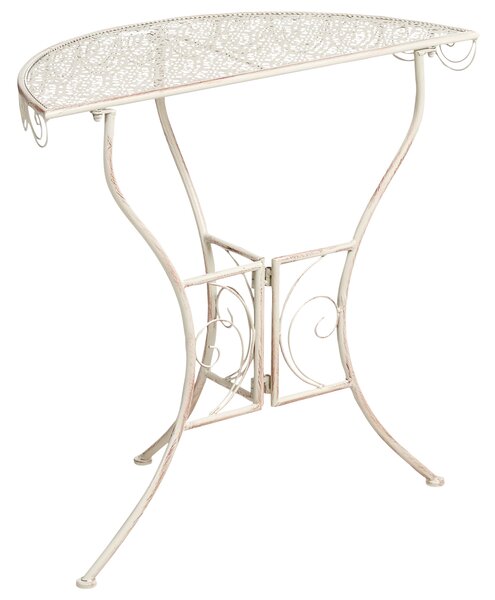 Bistro stolek JUINA 80 cm 36 cm Kov Světle béžová