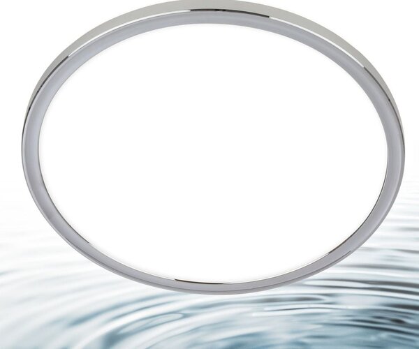BRI 3873018 Pulap stropní svítidlo pr.42 cm - 22W, 3000lm, LED, přímé a nepřímé osvětlení, IP54, neutrální bílá, chrom - BRILONER
