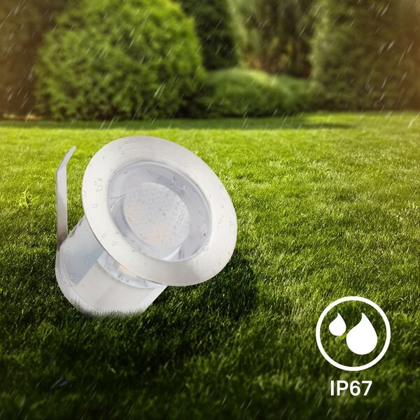 BRI 3913032 CONNECT TO SHINE prodlužovací sada Kebony 3ks LED zapuštěných svítidel do země, IP67 - BRILONER