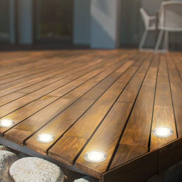 BRI 3913032 CONNECT TO SHINE prodlužovací sada Kebony 3ks LED zapuštěných svítidel do země, IP67 - BRILONER