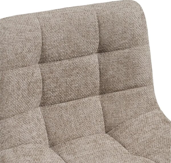 Nordic Living Šedá čalouněná barová židle Maddie 61–82 cm