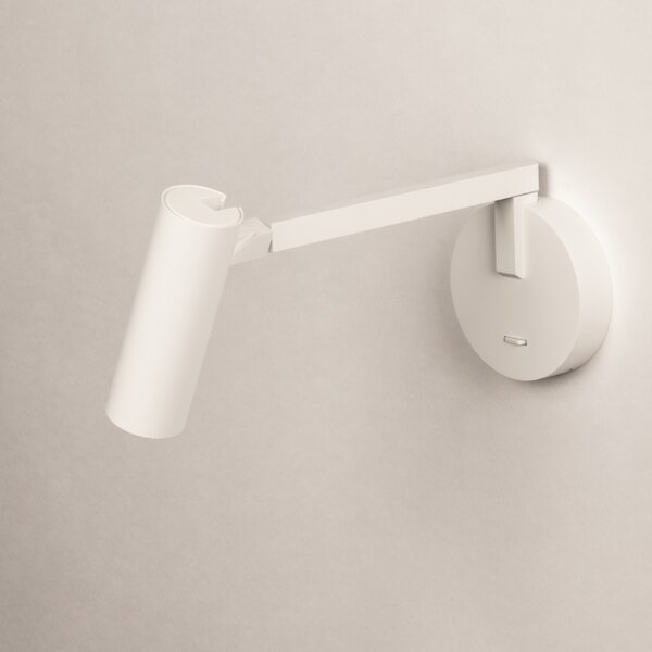 Nástěnné designové svítidlo s ramenem a vypínačem Conno White (LMD)