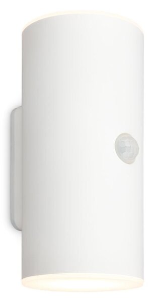 BRI 3787016 Lima LED venkovní nástěnné svítidlo, pohybové čidlo, soumrakový senzor, nabíjecí, bílé - BRILONER
