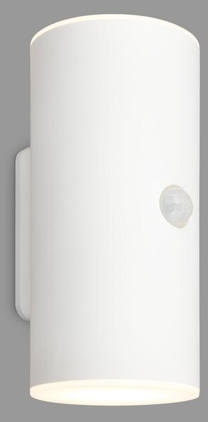 BRI 3787016 Lima LED venkovní nástěnné svítidlo, pohybové čidlo, soumrakový senzor, nabíjecí, bílé - BRILONER
