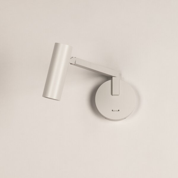 Nástěnné designové svítidlo s ramenem a vypínačem Conno White (LMD)