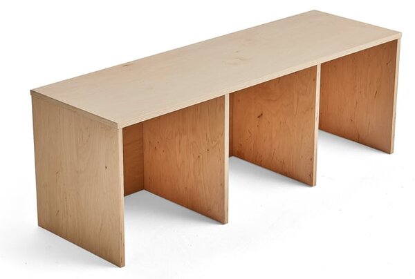 AJ Produkty Lavice RICO, 420x1200x370 mm, 3 přihrádky, bříza
