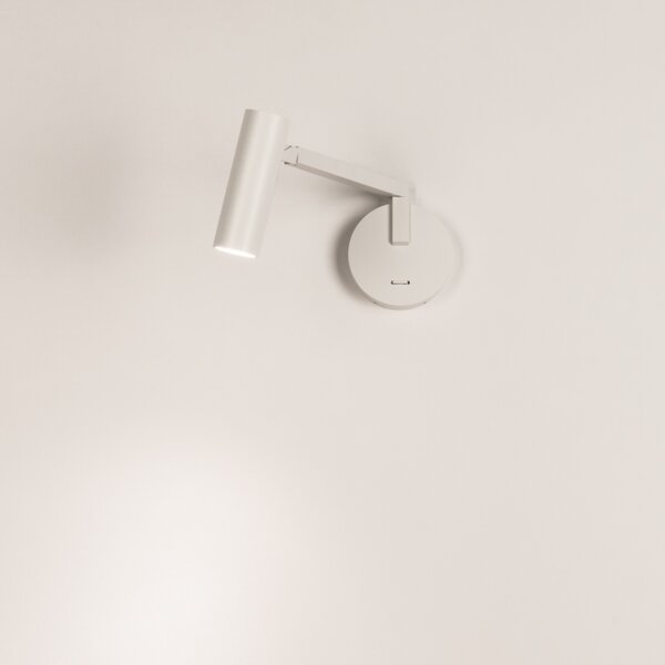 Nástěnné designové svítidlo s ramenem a vypínačem Conno White (LMD)