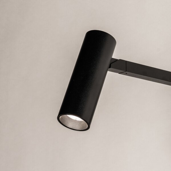 Nástěnné designové svítidlo s ramenem a vypínačem Conno Black (LMD)
