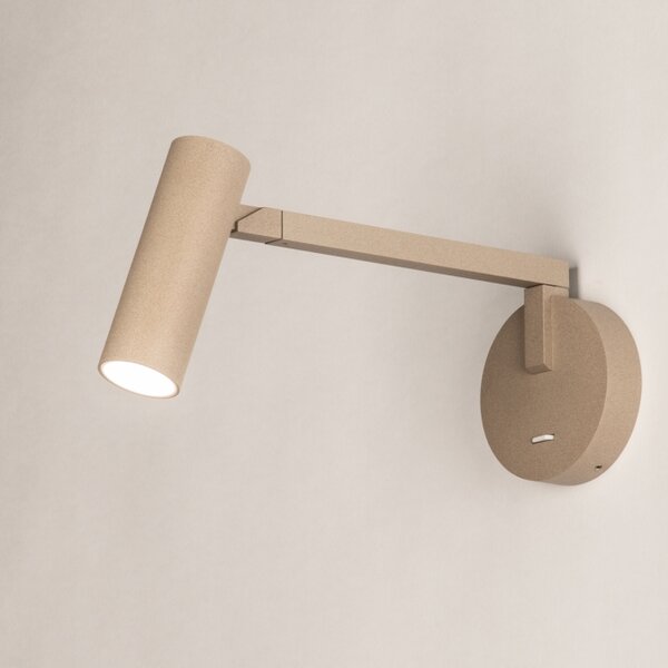 Nástěnné designové svítidlo s ramenem a vypínačem Conno Dark Taupe (LMD)